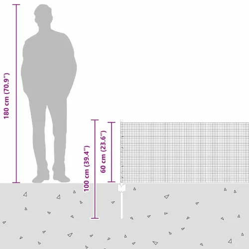 Zatvorena žičana ograda s postovima 50 x 0,6 m Zelena Mreža - Zelena Ograda 50 x 0,6 m (mreža 1,6 x 1,6 cm) Cijena