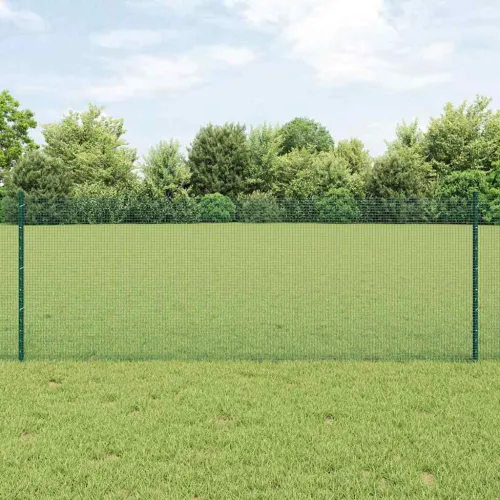Zatvorena žičana ograda s postovima 50 x 0,8 m Zelena Mreža - Zelena 50 x 0,8 m ograda (mreža 1,2 x 1,2 cm) Cijena