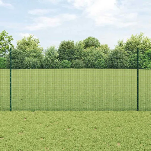 Zatvorena žičana ograda s postovima 50 x 1,2 m Zelena Mreža - Zelena 50 x 1,2 m ograda (mreža 1,2 x 1,2 cm) Cijena