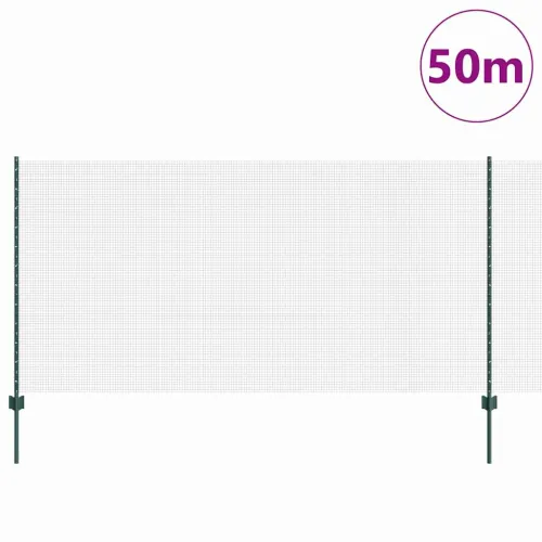 Zatvorena žičana ograda s postovima 50 x 1,2 m Zelena Mreža - Zelena 50 x 1,2 m ograda (mreža 1,2 x 1,2 cm) Cijena
