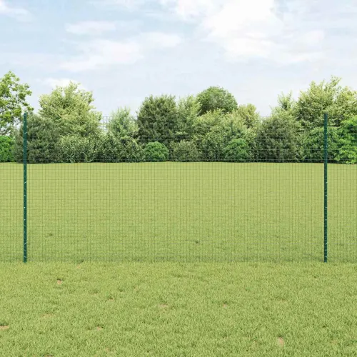 Zatvorena žičana ograda s postovima 50 x 1,2 m Zelena Mreža - Zelena 50 x 1,2 m ograda (mreža 2,5 x 2,5 cm) Cijena