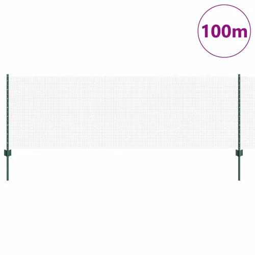 Zatvorena žičana ograda s postovima 100 x 0,8 m Zelena Mreža - Zelena 100 x 0,8 m ograda (mreža 1,6 x 1,6 cm) Cijena
