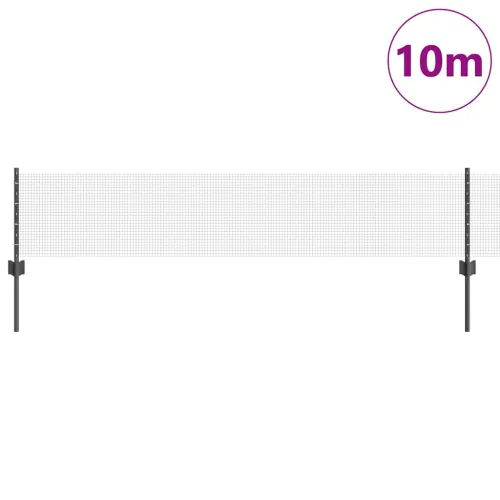 Zatvorena žičana ograda s postovima 10 x 0,4 m Siva Mreža - Siva 10 x 0,4 m ograda (1,2 x 1,2 cm mreža) Cijena
