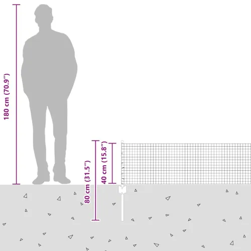 Zatvorena žičana ograda s postovima 10 x 0,4 m Siva Mreža - Siva Ograda dimenzija 10 x 0,4 m (mreža 2,5 x 2,5 cm) Cijena