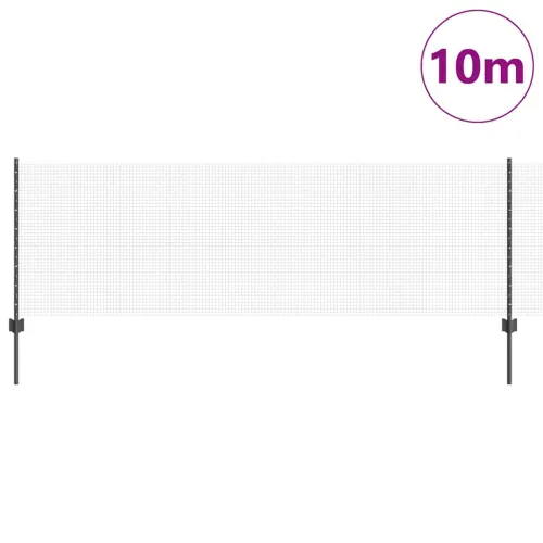 Zatvorena žičana ograda s postovima 10 x 0,8 m Siva Mreža - Siva Ograda 10 x 0,8 m (mreža 1,6 x 1,6 cm) Cijena