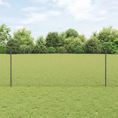 Zatvorena žičana ograda s postovima 10 x 1 m Pocinčani čelik - Siva 10 x 1 m ograda (mreža 2,5 x 2,5 cm) Cijena