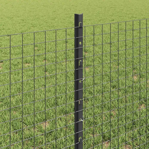 Zatvorena žičana ograda s postovima 25 x 0,6 m Siva Mreža - Siva 25 x 0,6 m ograda (mreža 2,5 x 2,5 cm) Cijena