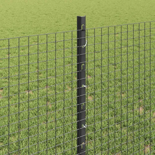 Zatvorena žičana ograda s postovima 100 x 0,8 m Siva Mreža - Siva 100 x 0,8 m ograda (mreža 1,9 x 1,9 cm) Cijena
