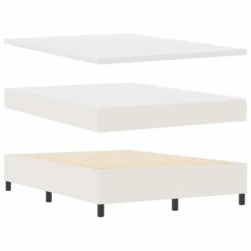 Box spring krevet Krema i bijela 140 x 190 cm - Krema 140 x 190 cm Cijena