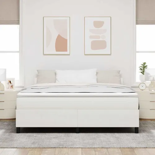 Box spring krevet Krema i bijela 180 x 200 cm - Krema 180 x 200 cm Cijena
