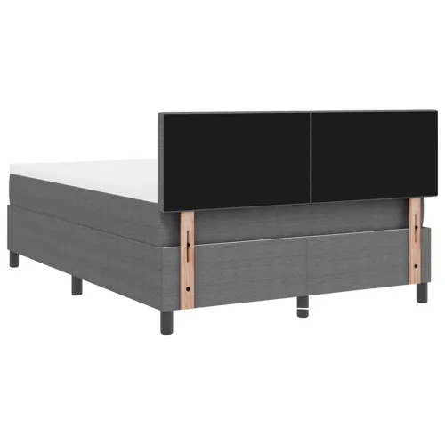 Box spring krevet Svijetlo siva i bijela. 140 x 200 cm - Svjetlosiva 140 x 200 cm Nizak uzglavlju Cijena