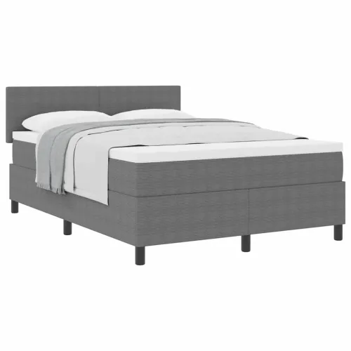 Box spring krevet Svijetlo siva i bijela. 160 x 200 cm - Svjetlosiva 160 x 200 cm Nizak uzglavlju Cijena