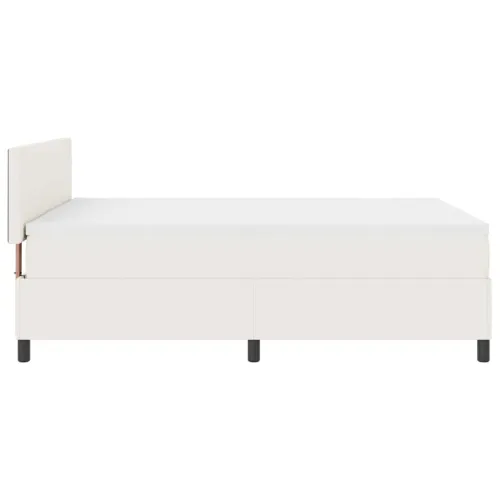 LED Box Spring Krevet s uzglavljem Krema i bijela 160 x 200 cm - Krema 160 x 200 cm Nizak uzglavlju Cijena