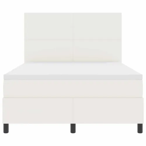 LED Box Spring Krevet s uzglavljem Krema i bijela 160 x 200 cm - Krema 160 x 200 cm Visoki uzglavlje Cijena