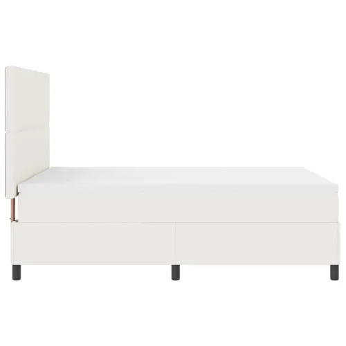 LED Box Spring Krevet s uzglavljem Krema i bijela 160 x 200 cm - Krema 160 x 200 cm Visoki uzglavlje Cijena