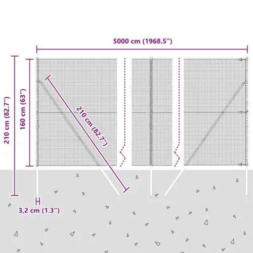 Zavarena žičana ograda za fiksaciju 50 x 1,6 m Pocinčani čelik - 50 x 1,6 m (mreža 1,6 x 1,6 cm) Pocinčani čelik Cijena