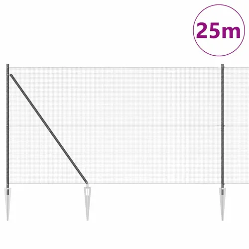 Zavareno žičano ograđivanje s bodljama 25 x 1,6 m Siva Mreža - 25 x 1,6 m (16 x 16 mm mreža) Siva Cijena