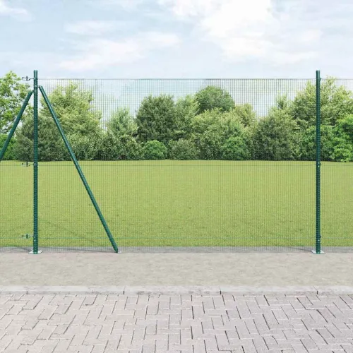 Zavareno žičano ogradno mreža s betonskom podlogom 10 x 1,6 m - 10 x 1,6 m (16 x 16 mm mreža) Zelena Cijena
