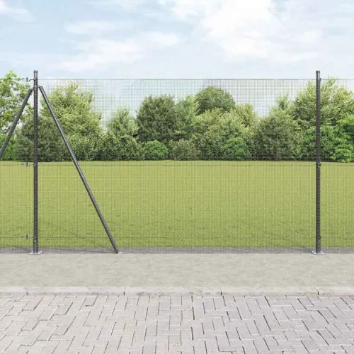 Zavareno žičano ogradno mreža s betonskom podlogom 10 x 1,6 m - 10 x 1,6 m (12 x 12 mm mreža) Siva Cijena
