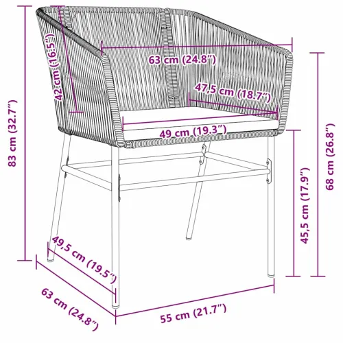 Vrtni set za objed 9 kom. Smeđa Čelik s prahom premazan - Boja kafe 8 sjedala 200 cm Cijena