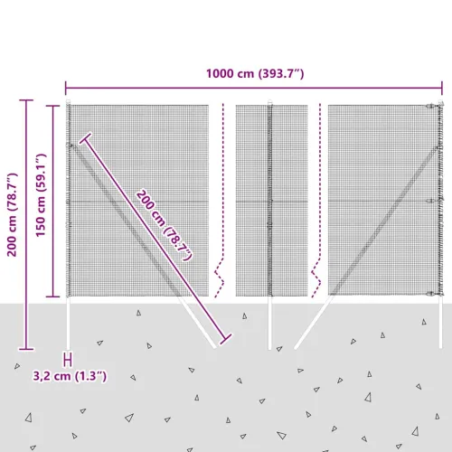 Zavarena žičana ograda za fiksaciju 10 x 1,5 m Siva Mreža - 10 x 1,5 m (mreža 1,2 x 1,2 cm) Siva Cijena