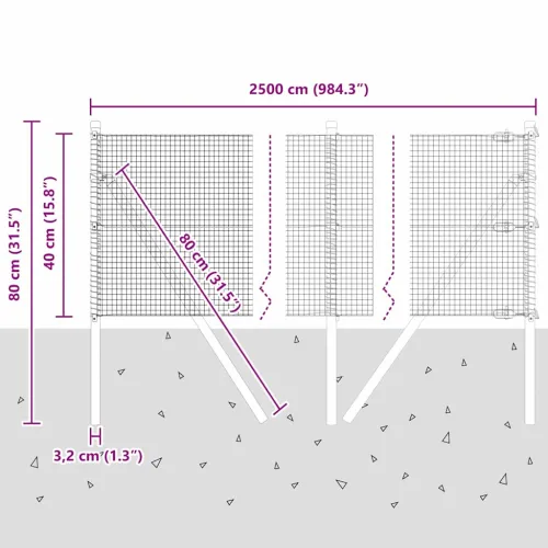 Zavarena žičana ograda za fiksaciju 25 x 0,4 m Siva Mreža - 25 x 0,4 m (mreža 1,6 x 1,6 cm) Siva Cijena