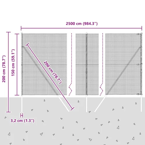 Zavarena žičana ograda za fiksaciju 25 x 1,5 m Siva Mreža - 25 x 1,5 m (mreža 1,2 x 1,2 cm) Siva Cijena