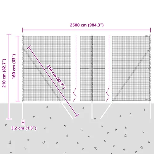 Zavarena žičana ograda za fiksaciju 25 x 1,6 m Siva Mreža - 25 x 1,6 m (mreža 1,6 x 1,6 cm) Siva Cijena