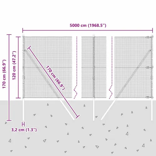 Zavarena žičana ograda za fiksaciju 50 x 1,2 m Siva Mreža - 50 x 1,2 m (mreža 1,9 x 1,9 cm) Siva Cijena