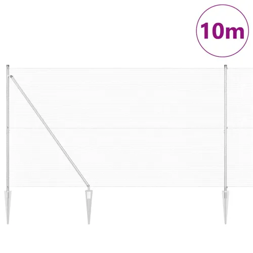 Zavareno žičano ograđivanje s bodljama 10 x 1,6 m Srebrna Mreža - 10 x 1,6 m (12 x 12 mm mreža) Pocinčani čelik Cijena