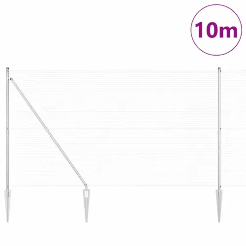 Zavareno žičano ograđivanje s bodljama 10 x 1,6 m Srebrna Mreža - 10 x 1,6 m (25 x 25 mm mreža) Pocinčani čelik Cijena
