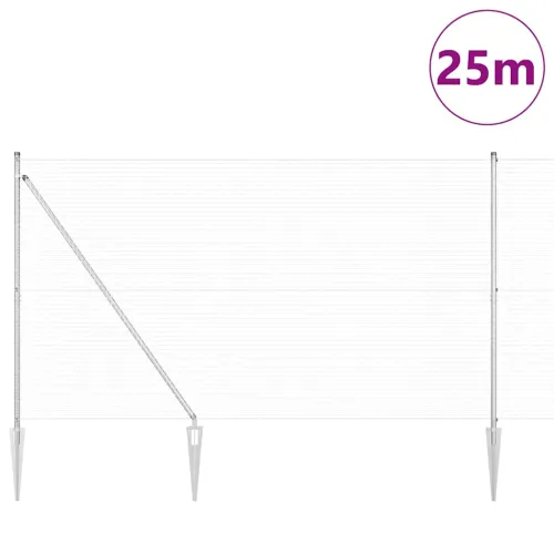 Zavareno žičano ograđivanje s bodljama 25 x 1,6 m Srebrna Mreža - 25 x 1,6 m (mreža 25 x 25 mm) Pocinčani čelik Cijena