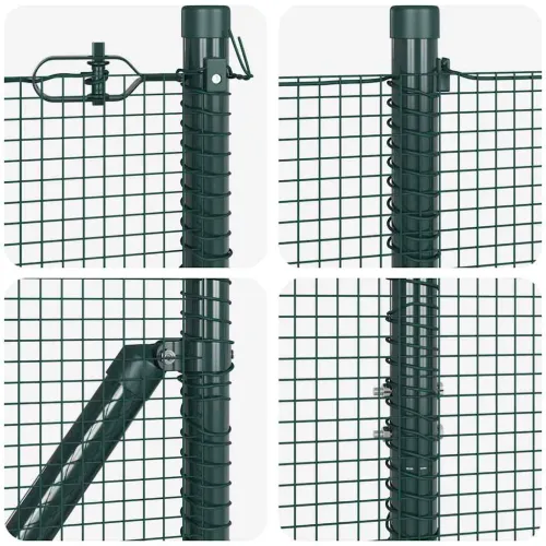 Zavareno žičano ogradno mreža s betonskom podlogom 50 x 1,2 m - 50 x 1,2 m (12 x 12 mm mreža) Zelena Cijena