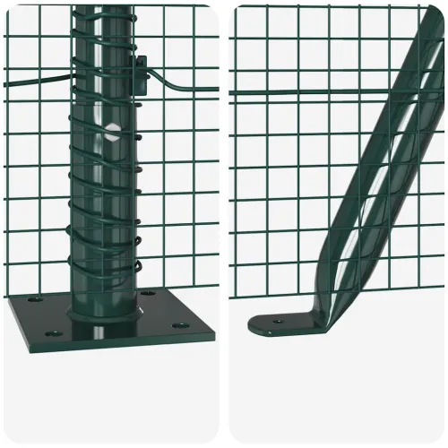 Zavareno žičano ogradno mreža s betonskom podlogom 100 x 0,4 m - 100 x 0,4 m (16 x 16 mm mreža) Zelena Cijena