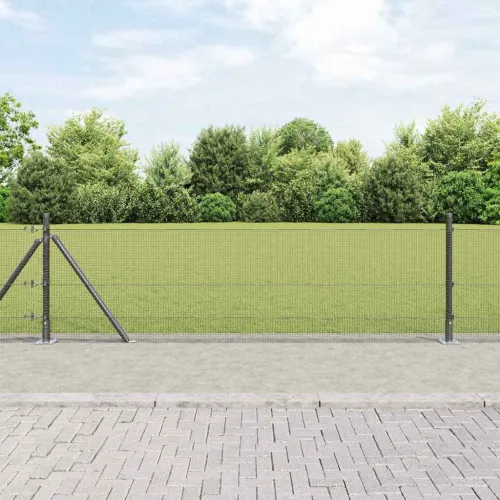 Zavareno žičano ogradno mreža s betonskom podlogom 10 x 0,5 m - 10 x 0,5 m (mreža 12 x 12 mm) Siva Cijena