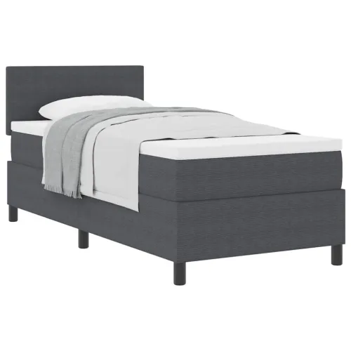 Box spring krevet Tamno siva i bijela 80 x 200 cm - Tamno siva 80 x 200 cm Nizak uzglavlju Cijena