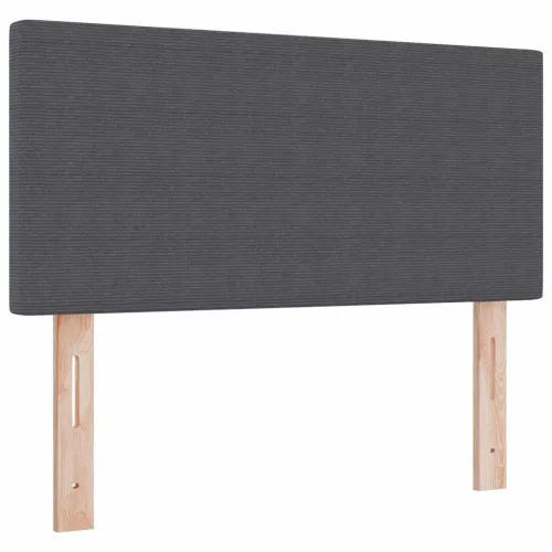 Box spring krevet Tamno siva i bijela 90 x 190 cm - Tamno siva 90 x 190 cm Nizak uzglavlju Cijena
