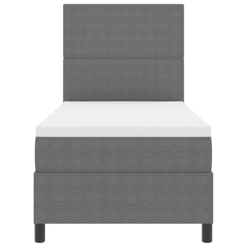 Box spring krevet Svijetlo siva i bijela. 80 x 200 cm - Svjetlosiva 80 x 200 cm Visoki uzglavlje Cijena