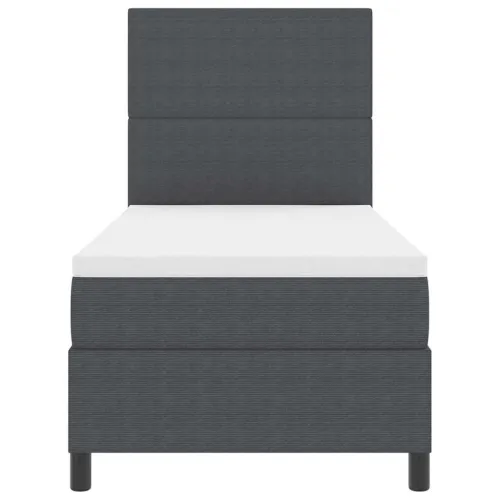Box spring krevet Tamno siva i bijela 80 x 200 cm - Tamno siva 80 x 200 cm Visoki uzglavlje Cijena