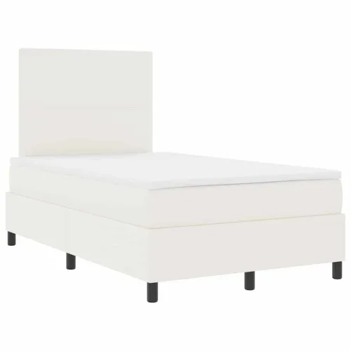 Box spring krevet s uzglavljem Krema i bijela 120 x 190 cm - Krema 120 x 190 cm Visoki uzglavlje Cijena