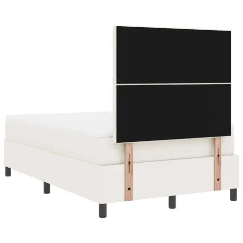Box spring krevet s uzglavljem Krema i bijela 120 x 190 cm - Krema 120 x 190 cm Visoki uzglavlje Cijena