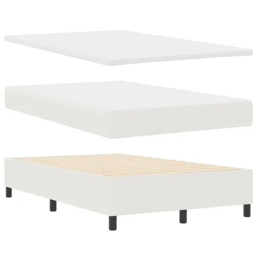 Box spring krevet s uzglavljem Krema i bijela 120 x 190 cm - Krema 120 x 190 cm Visoki uzglavlje Cijena
