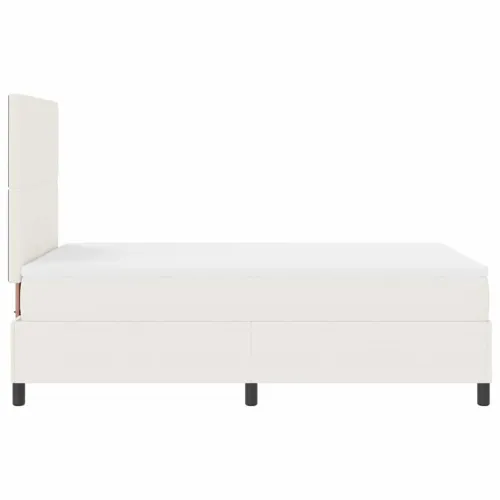LED Box Spring Krevet s uzglavljem Krema i bijela 120 x 190 cm - Krema 120 x 190 cm Visoki uzglavlje Cijena