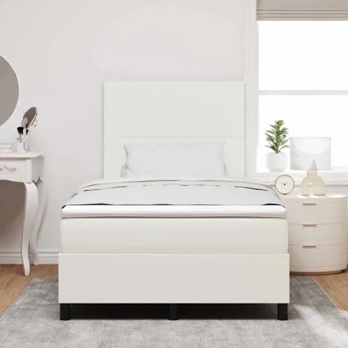 LED Box Spring Krevet s uzglavljem Krema i bijela 120 x 190 cm - Krema 120 x 190 cm Visoki uzglavlje Cijena