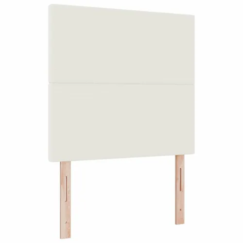 LED Box Spring Krevet s uzglavljem Krema i bijela 120 x 190 cm - Krema 120 x 190 cm Visoki uzglavlje Cijena