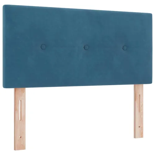 Box spring krevet Tamno plava 90 x 190 cm Baršun - Tamno plava 90 x 190 cm Prošiveno gumbima Cijena