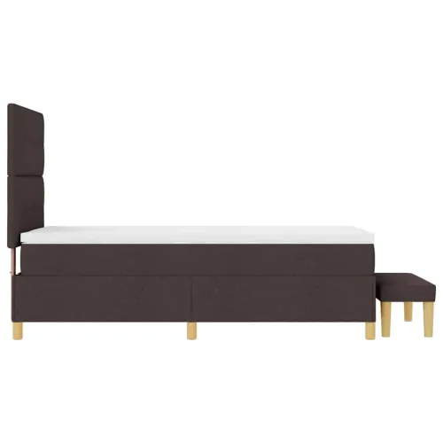 Box spring krevet Tamno smeđa 200 x 80 cm tkanina - Tamno smeđa 80 x 200 cm Prošiveno gumbima Cijena