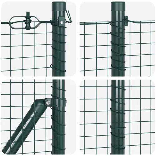 Zavareno žičano ogradno mreža s betonskom podlogom 10 x 0,4 m - 10 x 0,4 m (25 x 25 mm mreža) Zelena Cijena
