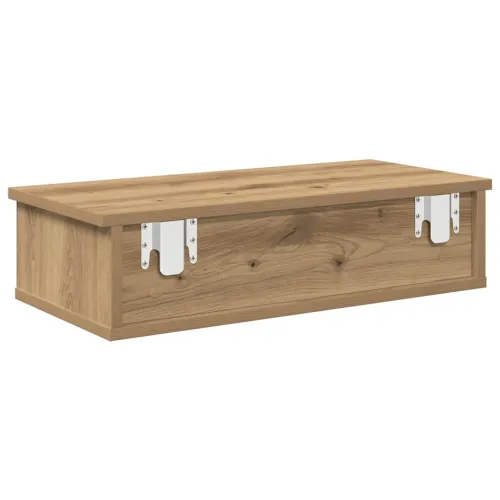 Zidna polica s ladicama umjetnički hrast izrađeno drvo - Hrast artisan 60 x 28 x 15 cm Cijena