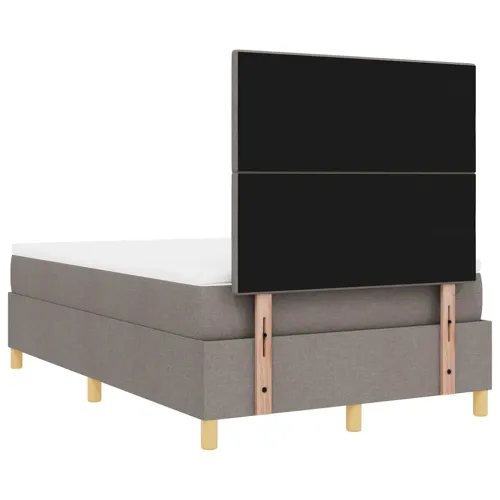 Box spring krevet Sivo-smeđa 120 x 190 cm tkanina - Sivo-smeđa 120 x 190 cm Prošiveno gumbima Cijena